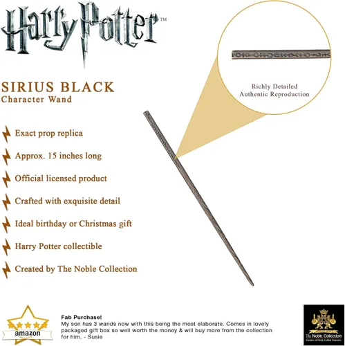 Vista 3 de The Noble Collection NN8407 Noble Wand Harry Potter Coleccionable, Estándar