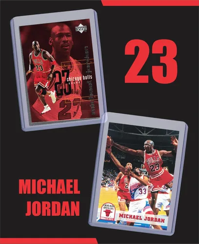 Vista 2 de Michael Jordan MJ (5) tarjetas de baloncesto surtidas – Chicago Bulls Trading Cards – MVP # 23