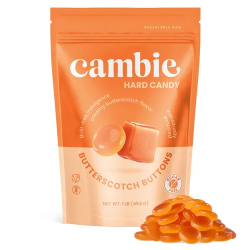 Vista 3 de Cambie Caramelos duros sin azúcar, 1 libra de caramelo sin azúcar envueltos individualmente, caramelo