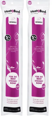 HeatnBond Lite - Paquete de adhesivos para planchar, 17 pulgadas x 5.25 yardas, (paquete de 2)