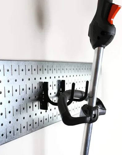 Vista 5 de Wall Control Gancho en U ranurado para tablero de clavijas Wall Control solamente, alcance de gancho de clavija de 4 pulgadas, paquete de 2 ganchos