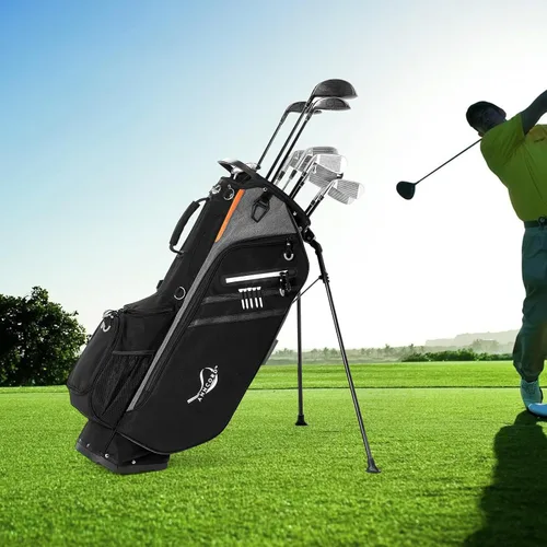 Vista 6 de ANNCORD Bolsa de Golf con Soporte de 14 Divisores Superiores de Longitud Completa con Soporte, 7 Bolsillos, Bolsa de Golf Ligera para Hombres