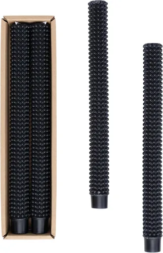 Vista 14 de Creative Co-Op Vela sin perfume de pilar con reborde en forma de pera, negra