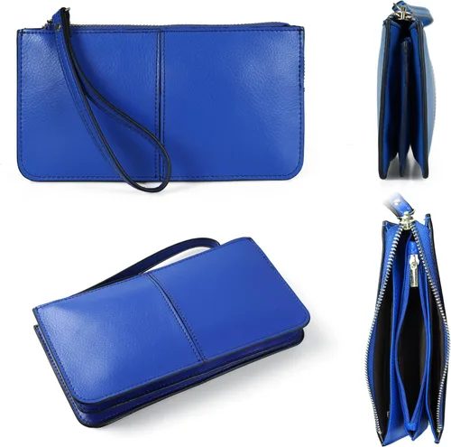 Vista 6 de Befen - Bolso clutch de mano de cuero con correa para teléfono celular, organizador de tarjetas