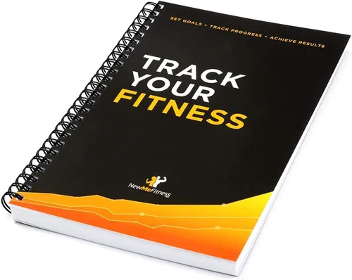 Diario de fitness NewMe Fitness para mujeres y hombres, diario de alimentos y entrenamiento, libro de registro planificador para rastrear la pérdida