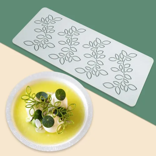 Vista 8 de Molde de silicona de hojas huecas para caramelo de chocolate 3D, molde de caramelo de hojas huecas para alimentos, decoración de comidas, molde