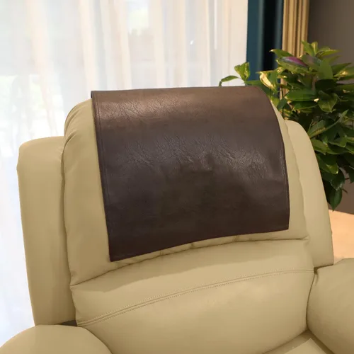 Vista 12 de Funda antideslizante para reposacabezas de muebles, protector de reposacabezas de piel sintética para silla reclinable, funda protectora de vinilo