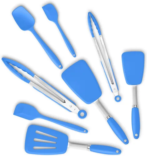 Vista 12 de Juego de espátulas de silicona de 3 piezas, mango ergonómico, espátulas de alta resistencia al calor, espátulas de goma antiadherentes con núcleo