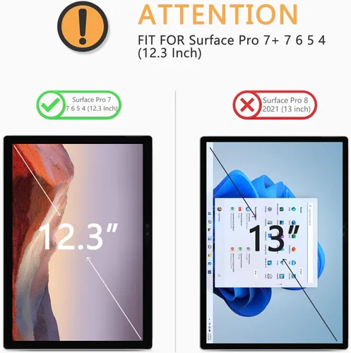 Vista 2 de OMOTON protector para pantalla de vidrio templado resistente a los arañazos, no deja burbujas, alta definición, respuesta rápida, para Surface Pro
