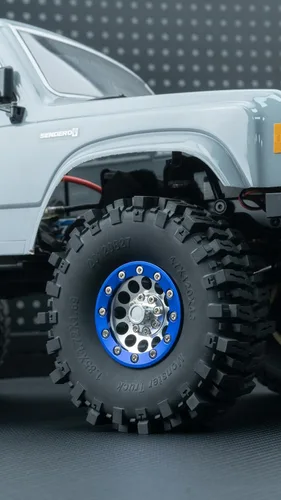 Vista 7 de MOHERO Juego de llantas de aleación Beadlock Crawler de 1.9 pulgadas para RC 1/10 Modelo Crawler SCX10, paquete de 4 (azul)