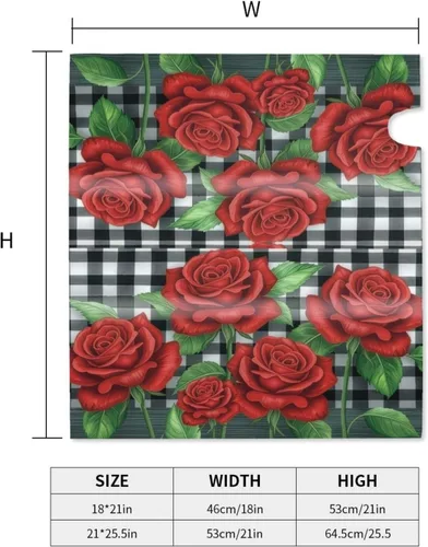 Vista 5 de Beautiful Red Rose Waterproof Mail Cover Magnetic Mailbox Wraps Post Letter Box Cover for Garden Home Decor 21x18 in