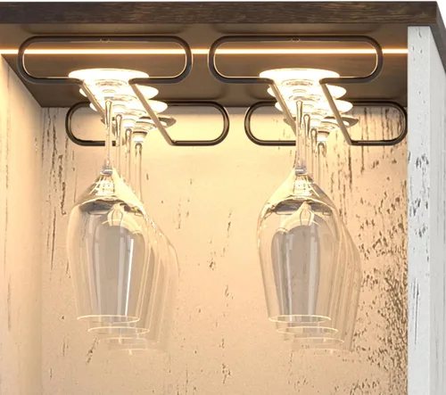 Vista 17 de Armario de despensa de cocina de 58 pulgadas con luces, gabinetes de cocina de granja, barra de café con estantes ajustables, estantes