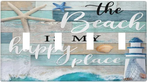 Vista 142 de William Morris Floral Boho Azul Medianoche Azul Bohemio Flor 1 Banda Dúplex Cubierta de Salida Decorativa Receptáculo Único Interruptor Eléctrico