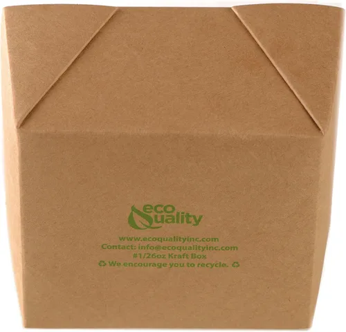 Vista 7 de [Paquete de 350] Contenedores para llevar de 26 onzas de papel kraft marrón cajas para llevar para microondas, resistentes a fugas y grasa