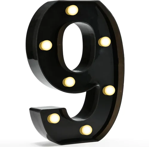 Vista 86 de Pooqla - Números iluminados negros, decoraciones de cumpleaños 50 para hombres Number 50