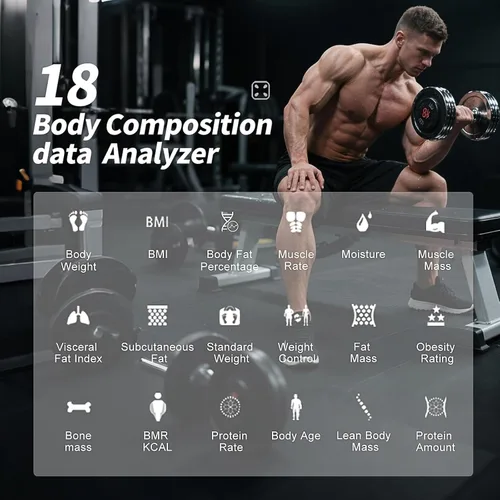 Vista 3 de Scale for Body Weight, Digital Weight Scale with Color-Changing, Most Accurate to 0.2lb, Bluetooth Bathroom Scale with Bmi, Body Fat, Muscle Mass