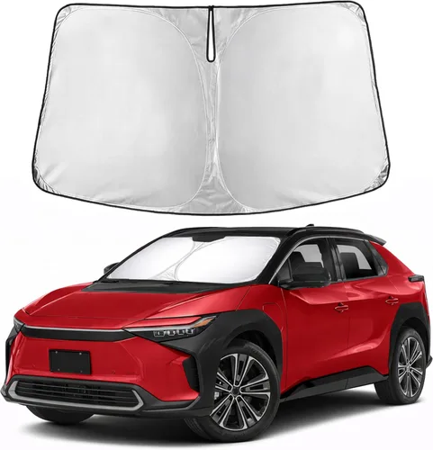 Vista 18 de Parasol para parabrisas para Rivian R1S 2022-2024 2025 compatible con EcoNour material de poliéster 240T, visera solar para coches, reflector que