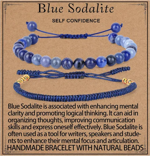 Vista 155 de LPBeads Pulsera de piedra natural hecha a mano de tamaño ajustable