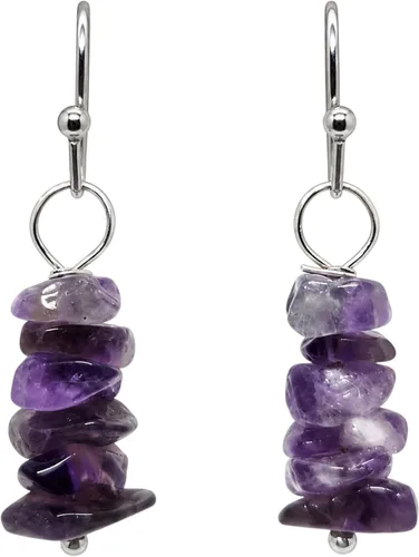 Vista 16 de Natural Gemstone Chip Drop & Dangle Earrings for Women - Small, Lightweight