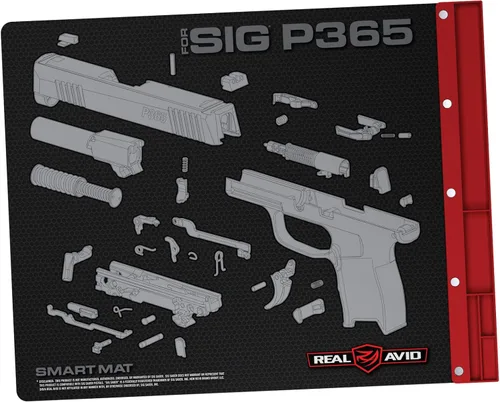 Vista 10 de Real Avid Alfombrillas de limpieza inteligentes para pistolas, resistentes al aceite, 19 x 16 pulgadas, con bandeja de piezas magnéticas y guías