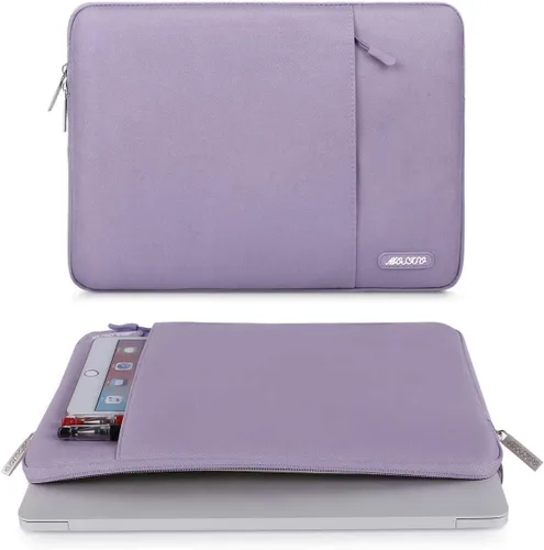 Vista 236 de MOSISO Funda vertical de poliéster con bolsillo para laptop de 13 pulgadas, para computadora MacBook Air M4, M3, M2 y M1 de 2025 a 2018 y Pro M2
