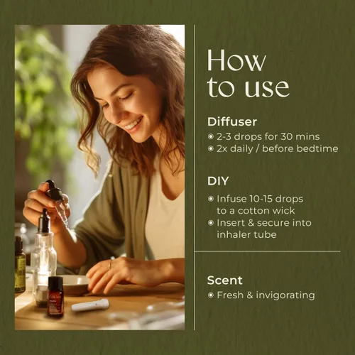 Vista 5 de Gya Labs Breathe Essential Oil Blends - 100% Pure Natural Breathe Easy Essential Oils from Eucalyptus, Peppermint and More for Humidifier Cleaner