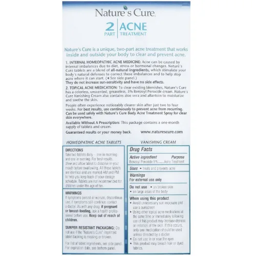 Vista 5 de Nature's Cure Sistema de tratamiento de acné de dos partes para hombres (suministro de 1 mes)
