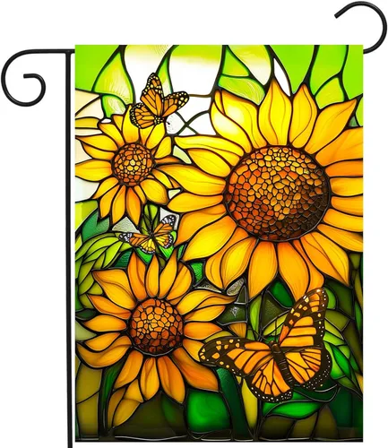 Vista 17 de Bandera de Jardín de Abeja de Verano Perdón las Malas Hierbas Estamos Alimentando a las Abejas Letrero de Patio Decoración al Aire Libre Sin Corte