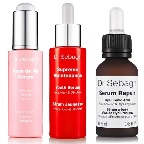 Dr Sebagh Iconic Trio - Caja de regalo – Juego de sueros faciales de lujo – Suero hidratante para la cara con ácido hialurónico – Colección de suero