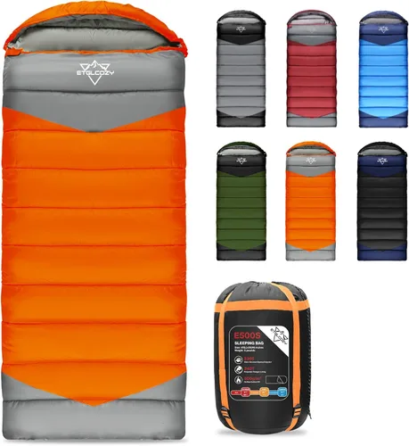 Vista 19 de Lightweight 3-Season Sleeping Bag for Adults/Kids Camping, Compact w/Compression Sack, Waterproof Ripstop, Portable for Backpacking Hiking Travel
