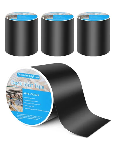 FAHKNS Cinta de vigueta para cubierta, 6 "x 50' sello butil vigueta cinta impermeable resistente a la intemperie anti-corrosión cubierta cinta para