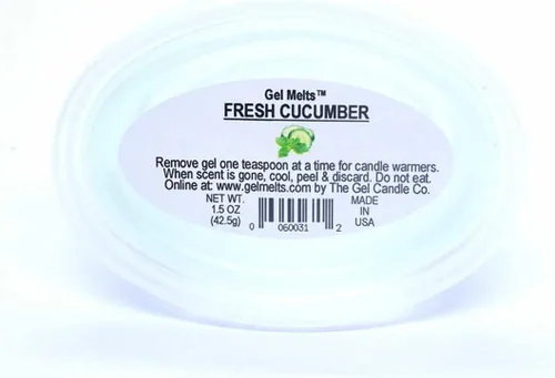 Vista 3 de 3 Pack of Fresh Cucumber Aroma Long Lasting Gel Melts™ for Warmers and Burners Peel, MELT, Enjoy