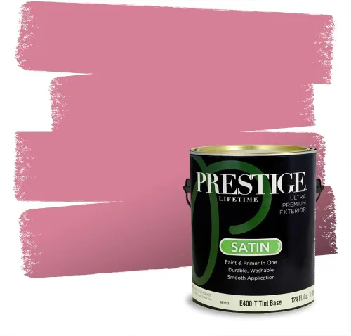 Vista 303 de Prestige Paints Pintura exterior e imprimación en uno, 1 galón, plano, coincidencia comparable de Valspar* Amber Rose*