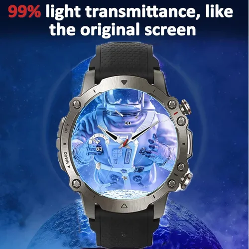 Vista 5 de Protector de pantalla de vidrio templado 9H compatible con AMAZTIM T2, protector de pantalla de vidrio templado 9H compatible con AMAZTIM T2 1.43