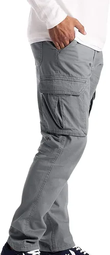 Vista 3 de Cargo Pants for Men Baggy Relaxed Fit Causal Work Trousers Outdoor Hiking Cargo Sweatpants Pockets Athletic Joggers