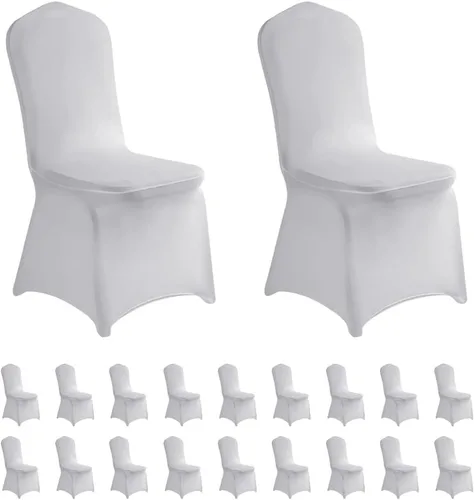 Vista 44 de LZY 6 piezas Fundas de Silla de Spandex Elásticas Fundas Deslizables para Fiestas de Boda, Fundas de Decoración de Sillas de Comedor y Banquete Negro