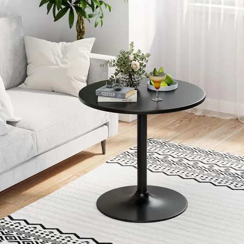 Vista 10 de Giantex Paquete de 4 mesas de bar 2 en 1 con poste desmontable, base de metal resistente, parte superior redonda de 24 pulgadas, 40/22 pulgadas, dos