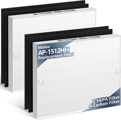 Paquete de 2 filtros de repuesto para purificador de aire AP-1512HH para Coway Airmega AP-1512HH y Airmega 200M purificador de aire, 2 filtros HEPA