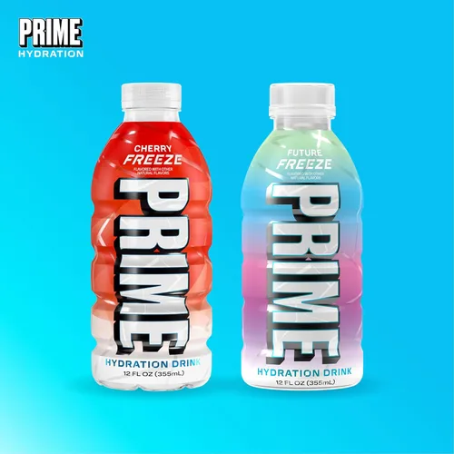 Vista 10 de PRIME Hydration Cherry Freeze & Future Freeze - Bebidas deportivas con agua de coco, electrolitos mejorados para reponer líquidos, cero azúcar
