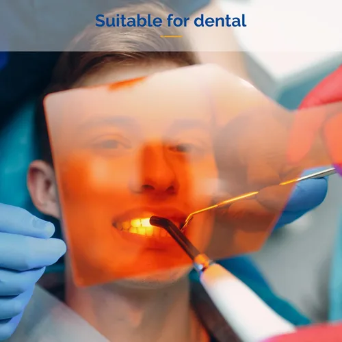 Vista 7 de JMU Placa de escudo dental 1 piezas, tablero de sombra dental de mano, placa protectora de ojo de curado de luz dental