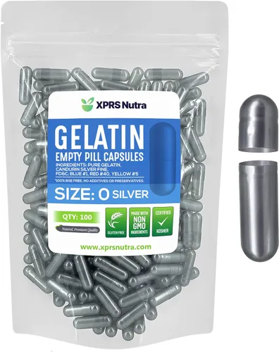Vista 43 de XPRS Nutra Size 0 Empty Capsules - 500 Count Empty Gelatin Capsules - Pills DIY Capsule Filling - Pure Bovine Pill Gel Caps for Do-It-Yourself Purple
