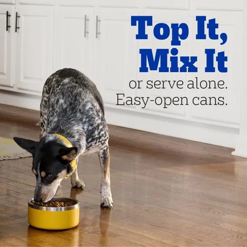 Vista 6 de PEDIGREE Chopped Ground Dinner Comida húmeda y suave enlatada para perros adultos, con carne de res, 22 oz, latas (paquete de 12)