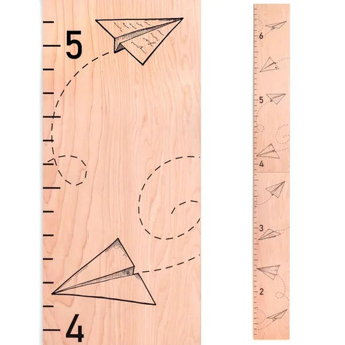 Vista 9 de Headwaters Studio Tabla de crecimiento de madera – Tabla de altura para niños, medida de pared para niños, tabla de altura para pared, regla
