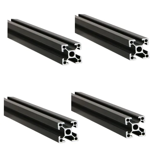 Vista 7 de Perfil de extrusión de aluminio plateado 2020 con cuatro agujeros, riel lineal 2020, máquina de marco de perfil de aluminio, impresora 3D, banco