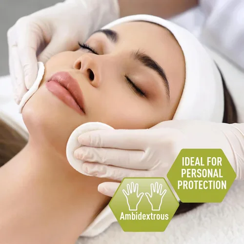 Vista 4 de MED PRIDE Medpride - Guantes de nitrilo para exámenes médicos, látex, de 5 mil de grosor, sin polvo, no estériles, guantes de examen resistentes