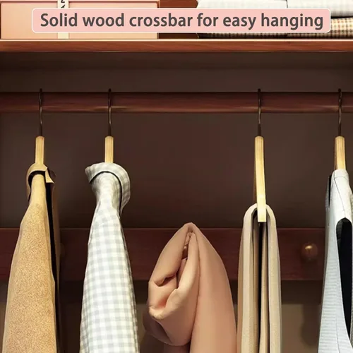 Vista 4 de Solid Wood Clothes Rack, Freestanding Clothing Rack, 5-in-1 Design Garment Rack, Large Capacity Coat Rack with Hooks and Storage Cabinet, Hall Tree