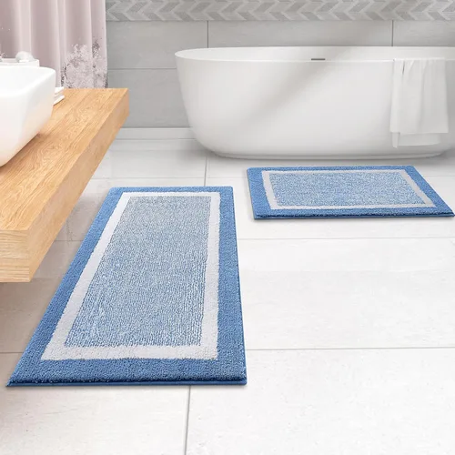 Vista 51 de OLANLY Alfombras de baño 30x20, tapete de baño de microfibra extra suave y absorbente, antideslizante, lavable a máquina, secado rápido, alfombra