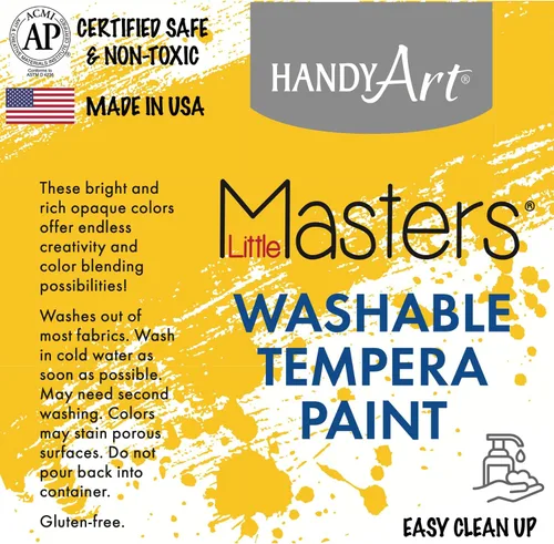 Vista 2 de Handy Art Little Masters - Pintura al témpera, 1 galón (paquete de 1), color rojo, 128 onzas líquidas