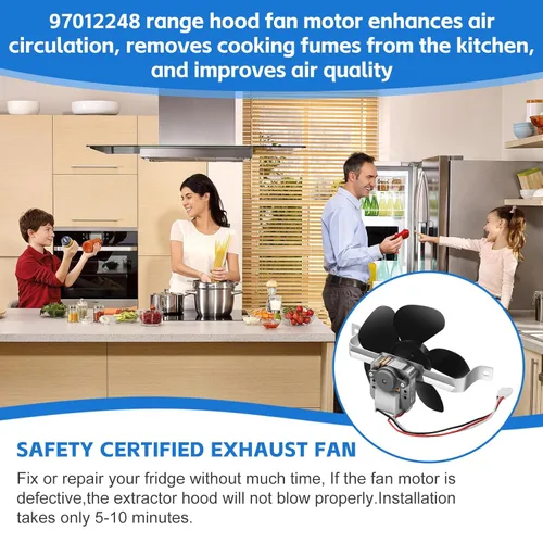 Vista 5 de 97012248 Motor de ventilador de campana extractora compatible con Broan y Nutone Reemplazo del ventilador de escape de cocina AP4527731, ER97012248
