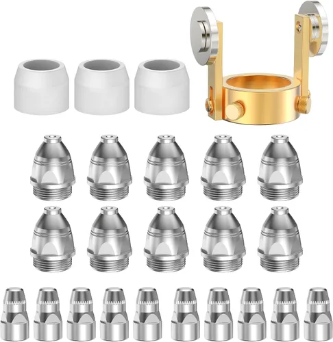 Vista 9 de Bestarc Blow Back Plasma Cutter Antorcha Consumibles, 23pcs Kit de antorcha